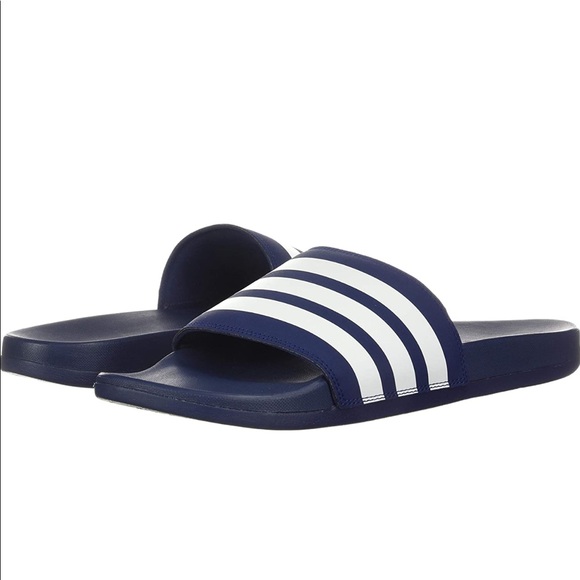 NWT Size 10 Adidas Blue Men’s Slides